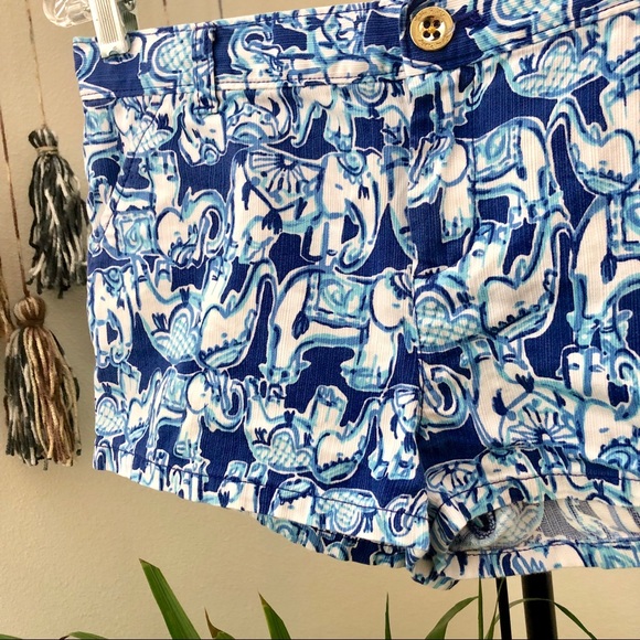 Lilly Pulitzer boho elephant shorts girls 14 - Picture 2 of 7